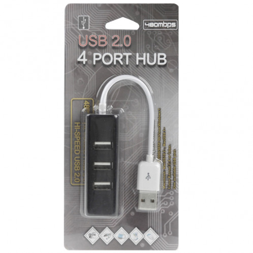 4 ports USB 2.0 HUB pour ordinateur Apple (noir) S4451B961-05