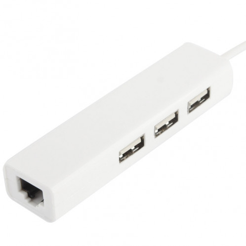 Adaptateur réseau Ethernet USB 2.0 + HUB USB 3 ports (Blanc) SA0910199-05