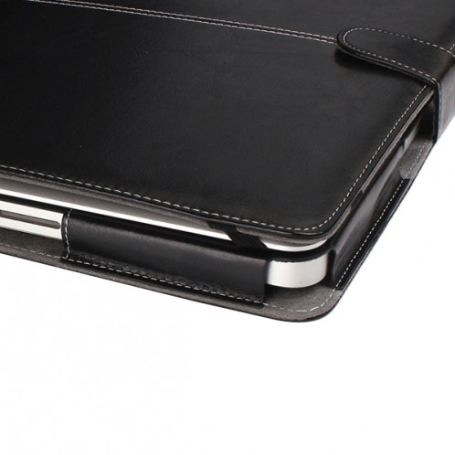 Housse en cuir pour ordinateur portable avec bouton-pression pour MacBook Pro 13,3 pouces (noir) SH002B813-010