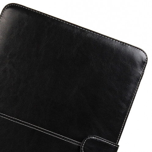 Housse en cuir pour ordinateur portable avec bouton pression pour MacBook Pro Retina 13,3 pouces (noir) SH003B177-09