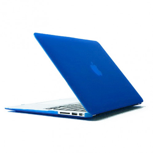 ENKAY pour MacBook Air 11.6 pouces (version US) / A1370 / A1465 4 en 1 Coque de protection en plastique dur avec protection d'écran et clavier et bouchons anti-poussière (bleu foncé) SE090D986-010