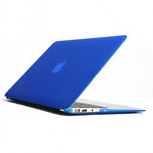 ENKAY pour MacBook Air 11.6 pouces (version US) / A1370 / A1465 4 en 1 Coque de protection en plastique dur avec protection d'écran et clavier et bouchons anti-poussière (bleu foncé) SE090D986-010