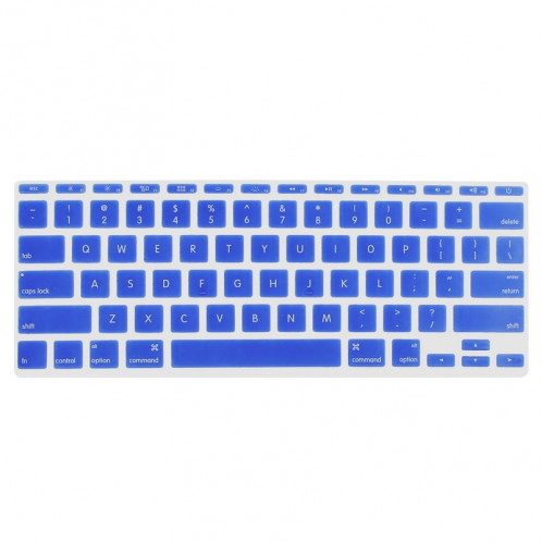 ENKAY pour MacBook Air 11.6 pouces (version US) / A1370 / A1465 4 en 1 Coque de protection en plastique dur avec protection d'écran et clavier et bouchons anti-poussière (bleu foncé) SE090D986-010