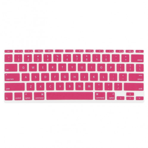 ENKAY pour MacBook Air 11.6 pouces (Version US) / A1370 / A1465 4 en 1 Coque de protection en plastique dur avec protection d'écran et protège-clavier et bouchons anti-poussière (rose) SE090F453-010