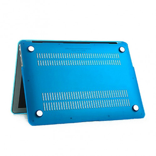 ENKAY pour MacBook Air 11.6 pouces (Version US) / A1370 / A1465 4 en 1 Coque de protection en plastique dur avec protecteur d'écran et clavier de protection et bouchons anti-poussière (bleu) SE090L1183-010
