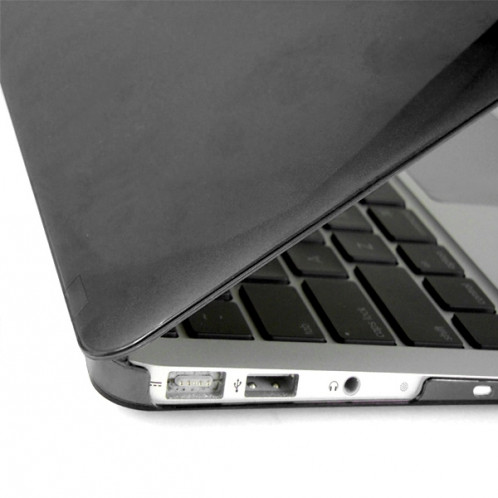 ENKAY pour MacBook Air 11.6 pouces (US Version) / A1370 / A1465 4 en 1 cristal dur coque de protection en plastique avec protecteur d'écran et clavier de protection et bouchons anti-poussière (noir) SE300B335-010
