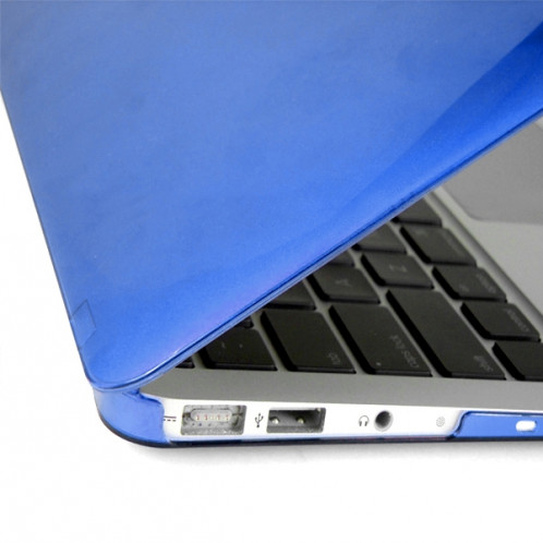 ENKAY pour MacBook Air 11.6 pouces (US Version) / A1370 / A1465 4 en 1 Crystal Hard Shell Housse de protection en plastique avec Protecteur d'écran & Clavier Guard & bouchons anti-poussière (Bleu foncé) SE300D1561-010