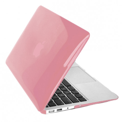 ENKAY pour MacBook Air 11.6 pouces (version US) / A1370 / A1465 4 en 1 Crystal Hard Shell boîtier de protection en plastique avec protecteur d'écran et de la garde du clavier et bouchons anti-poussière (rose) SE300F153-010