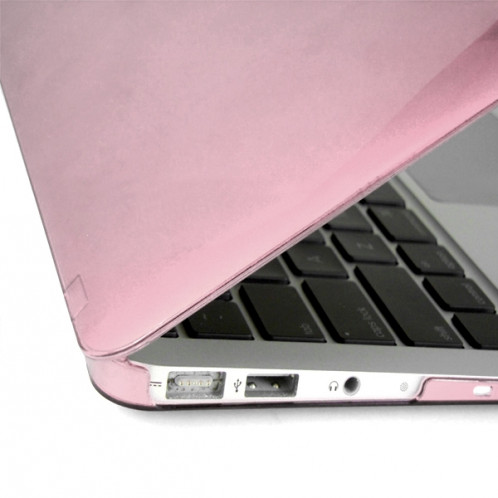ENKAY pour MacBook Air 11.6 pouces (version US) / A1370 / A1465 4 en 1 Crystal Hard Shell boîtier de protection en plastique avec protecteur d'écran et de la garde du clavier et bouchons anti-poussière (rose) SE300F153-010