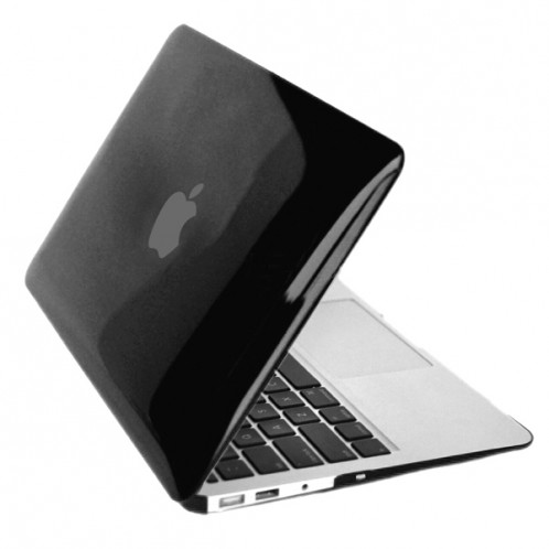 ENKAY pour MacBook Air 13,3 pouces (version US) / A1369 / A1466 4 en 1 cristal dur coque de protection en plastique avec protecteur d'écran et clavier de protection et bouchons anti-poussière (noir) SE301B553-010