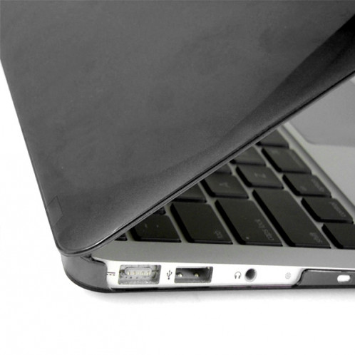 ENKAY pour MacBook Air 13,3 pouces (version US) / A1369 / A1466 4 en 1 cristal dur coque de protection en plastique avec protecteur d'écran et clavier de protection et bouchons anti-poussière (noir) SE301B553-010