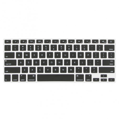 ENKAY pour MacBook Air 13,3 pouces (version US) / A1369 / A1466 4 en 1 cristal dur coque de protection en plastique avec protecteur d'écran et clavier de protection et bouchons anti-poussière (noir) SE301B553-010