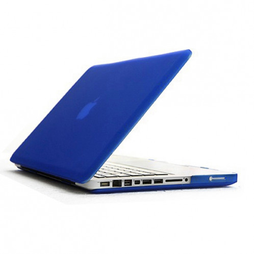 ENKAY pour MacBook Pro 15.4 pouces (US Version) / A1286 4 en 1 Coque de protection en plastique dur givré avec protecteur d'écran et protège-clavier et bouchons anti-poussière (bleu foncé) SE303D1588-09