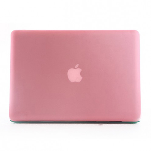 ENKAY pour MacBook Pro 15,4 pouces (US Version) / A1286 4 en 1 Coque de protection en plastique dur mat avec protecteur d'écran et protège-clavier et bouchons anti-poussière (rose) SE303F788-09