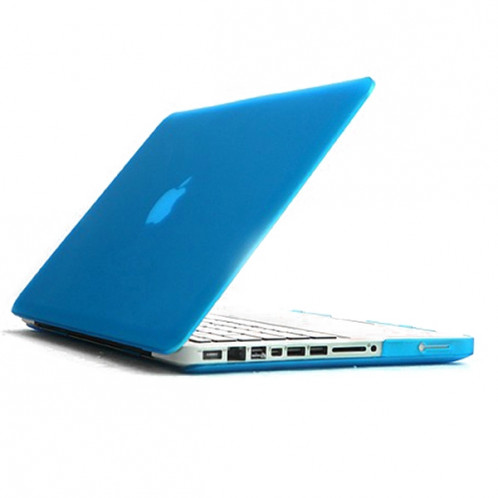 ENKAY pour MacBook Pro 15,4 pouces (US Version) / A1286 4 en 1 Coque de protection en plastique dur givré avec protecteur d'écran et protège-clavier et bouchons anti-poussière (bleu) SE303L565-09