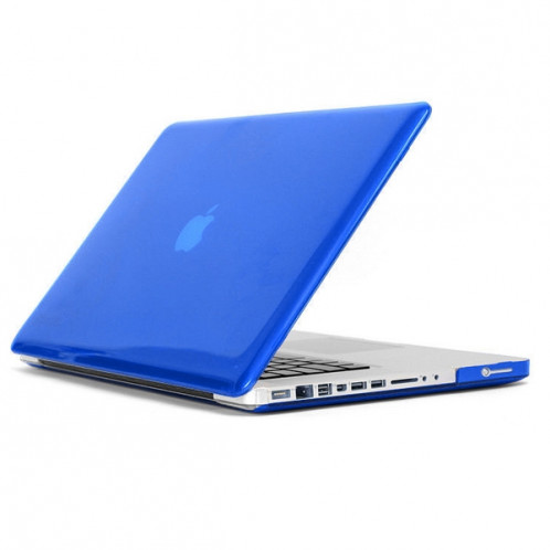 ENKAY pour MacBook Pro 15.4 pouces (US Version) / A1286 4 en 1 Crystal Hard Shell Housse de protection en plastique avec protecteur d'écran et clavier de protection et bouchons anti-poussière (bleu foncé) SE305D1001-010