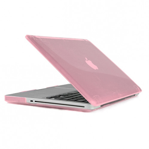 ENKAY pour MacBook Pro 15,4 pouces (US Version) / A1286 4 en 1 Crystal Hard Shell Housse de protection en plastique avec protecteur d'écran et clavier de protection et bouchons anti-poussière (rose) SE305F717-010