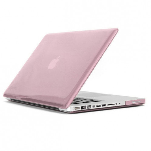 ENKAY pour MacBook Pro 15,4 pouces (US Version) / A1286 4 en 1 Crystal Hard Shell Housse de protection en plastique avec protecteur d'écran et clavier de protection et bouchons anti-poussière (rose) SE305F717-010
