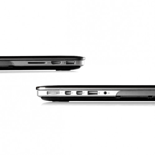 ENKAY pour MacBook Pro Retina 13,3 pouces (version US) / A1425 / A1502 4 en 1 cristal dur coque de protection en plastique avec protecteur d'écran et clavier de protection et bouchons anti-poussière (noir) SE306B1347-011