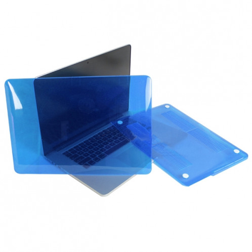 ENKAY pour MacBook Pro Retina 13,3 pouces (US Version) / A1425 / A1502 Coque de protection en plastique avec protection d'écran et protège-clavier et bouchons anti-poussière 4 en 1 (bleu foncé) SE306D1477-011