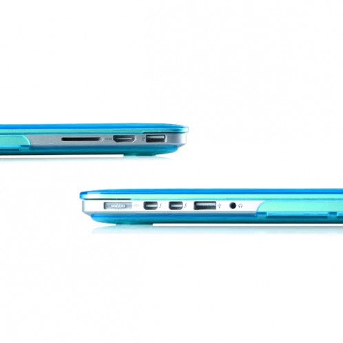 ENKAY pour MacBook Pro Retina 15,4 pouces (version US) / A1398 4 en 1 Crystal Hard Shell Housse de protection en plastique avec protecteur d'écran et clavier de protection et bouchons anti-poussière (Bleu) SE307L1338-011