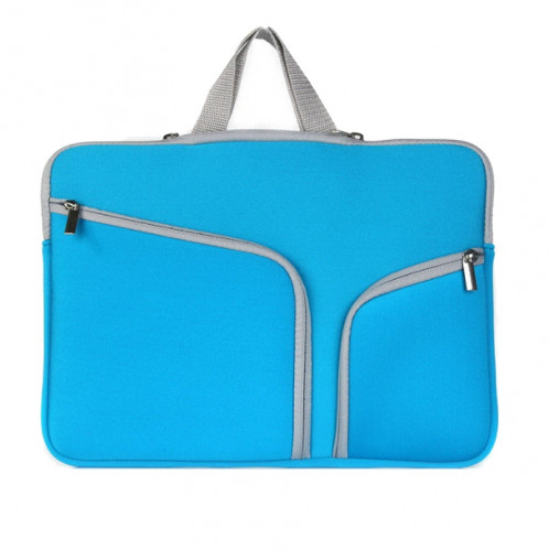 Double poche Zip sac à main sac d'ordinateur portable pour Macbook Air 11,6 pouces (bleu foncé) SH310D736-08