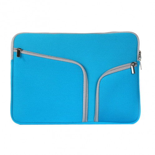 Double poche Zip sac à main sac d'ordinateur portable pour Macbook Air 11,6 pouces (bleu foncé) SH310D736-08