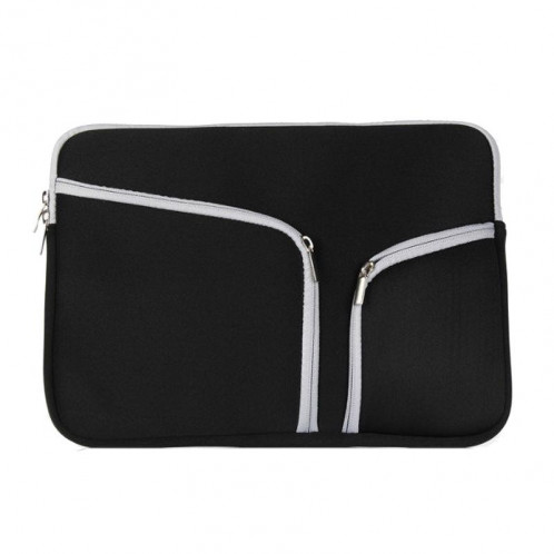 Double poche Zip sac à main pour ordinateur portable sac pour Macbook Air 13 pouces (noir) SH313B1717-08