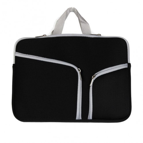 Double poche Zip sac à main pour ordinateur portable sac pour Macbook Pro 15 pouces (noir) SH314B608-08