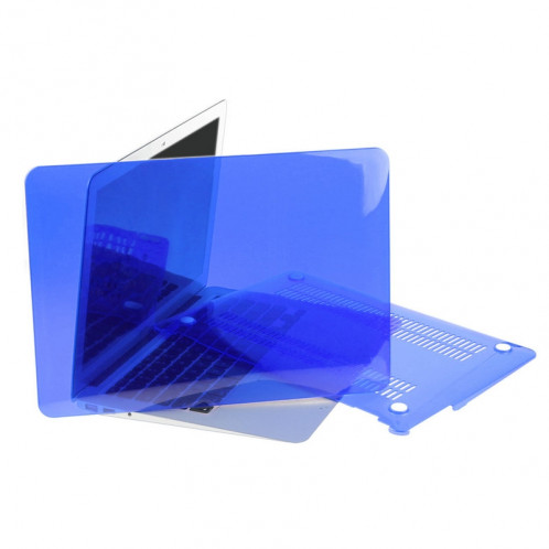 ENKAY pour Macbook Air 11.6 pouces (version US) / A1370 / A1465 Hat-Prince 3 en 1 Crystal Hard Shell Housse de protection en plastique avec clavier de protection et prise de poussière Port (Bleu foncé) SE901D1672-010