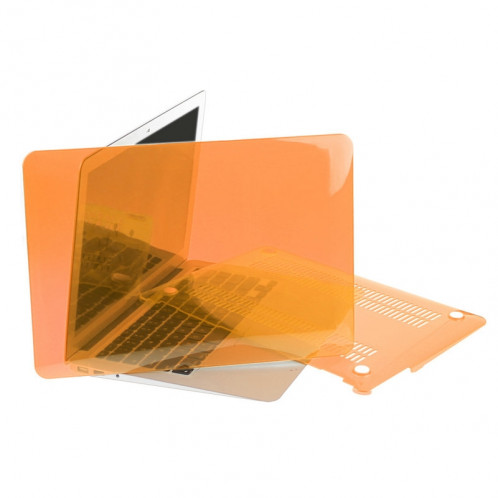 ENKAY pour Macbook Air 11.6 pouces (version US) / A1370 / A1465 Hat-Prince 3 en 1 Crystal Hard Shell Housse de protection en plastique avec clavier de protection et prise de poussière de port (Orange) SE901E1580-010