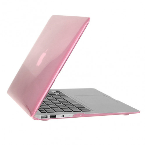 ENKAY pour Macbook Air 11,6 pouces (version US) / A1370 / A1465 Hat-Prince 3 en 1 Crystal Hard Shell Housse de protection en plastique avec clavier de protection et bouchon de poussière de port (rose) SE901F1209-010