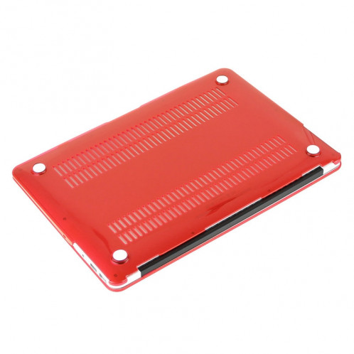 ENKAY pour Macbook Air 13,3 pouces (version US) / A1369 / A1466 Hat-Prince 3 en 1 cristal dur coque de protection en plastique avec clavier de garde et de la poussière de port bouchon (rouge) SE902R1365-010