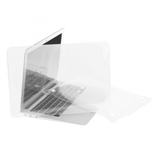 ENKAY pour Macbook Air 13,3 pouces (version US) / A1369 / A1466 Hat-Prince 3 en 1 Crystal Hard Shell étui de protection en plastique avec clavier de protection et bouchon de poussière port (blanc) SE902T1493-010