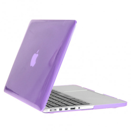 ENKAY pour Macbook Pro Retina 13,3 pouces (version US) / A1425 / A1502 Chapeau-Prince 3 en 1 Crystal Hard Shell Housse de protection en plastique avec clavier de protection et prise de poussière port (Violet) SE904P237-010