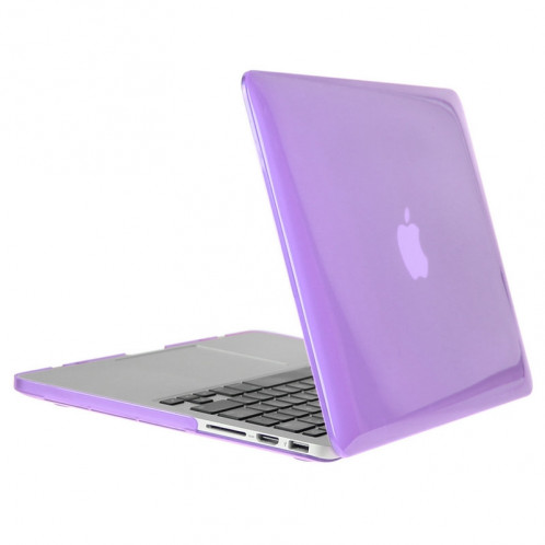 ENKAY pour Macbook Pro Retina 13,3 pouces (version US) / A1425 / A1502 Chapeau-Prince 3 en 1 Crystal Hard Shell Housse de protection en plastique avec clavier de protection et prise de poussière port (Violet) SE904P237-010