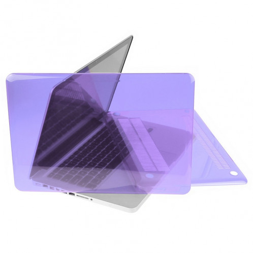 ENKAY pour Macbook Pro 15,4 pouces (version US) / A1286 Hat-Prince 3 en 1 cristal dur coque de protection en plastique avec clavier de protection et bouchon de poussière de port (violet) SE905P170-010