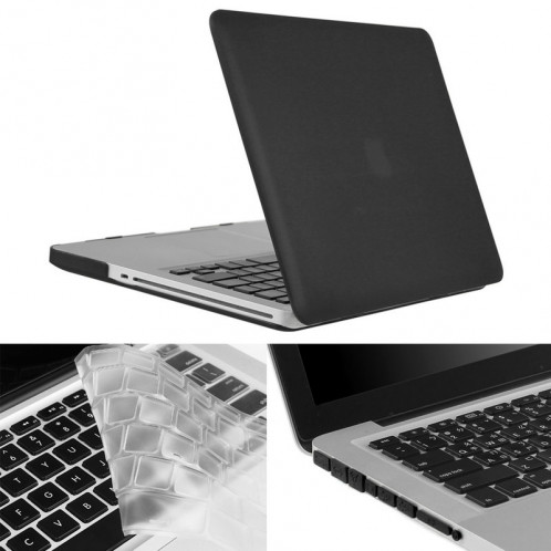 ENKAY pour Macbook Pro 13,3 pouces (Version US) / A1278 Hat-Prince 3 en 1 Coque de protection en plastique dur givré avec clavier de protection et prise de poussière de port (Noir) SE907B901-010