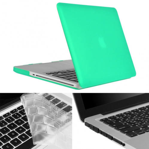 ENKAY pour Macbook Pro 15,4 pouces (version US) / A1286 Hat-Prince 3 en 1 Coque de protection en plastique dur avec protection de clavier et prise de poussière de port (vert) SE909G402-010