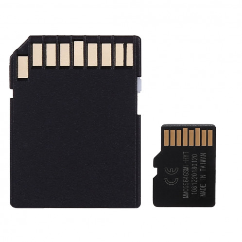  Carte mémoire micro SD (TF) classe 10 à haut débit de Taïwan, écriture: 8 Mo / s, lecture: 12 Mo / s (capacité réelle 100%) SH35HK403-06