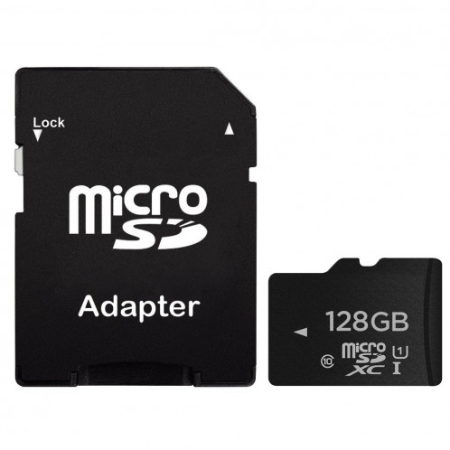 Carte mémoire Micro SD (TF) 128 de classe 10 à grande vitesse de Taiwan, écriture: 8mb / s, lecture: 12mb / s (capacité réelle à 100%) SH8136238-06