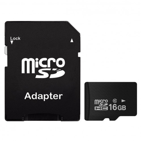 Carte mémoire Micro SD (TF) 16 Go High Class Class 10 de Taiwan (Capacité réelle de 100%) (Noir) SH8141937-06