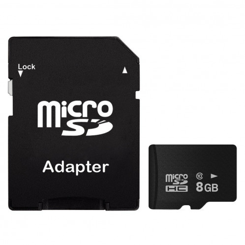 Carte mémoire Micro SD (TF) 8Go High Class Class 10 de Taiwan (Capacité réelle de 100%) (Noir) SH814A1537-06