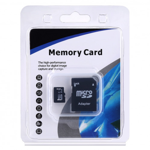 Carte mémoire Micro SD (TF) 8Go High Class Class 10 de Taiwan (Capacité réelle de 100%) (Noir) SH814A1537-06