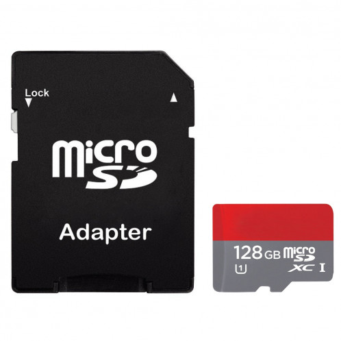 Carte mémoire 128 Go haute vitesse classe TF / Micro SDHC UHS-1 (U1), écriture: 15 Mo / s, lecture: 30 Mo / s (capacité réelle de 100%) SH81631078-06