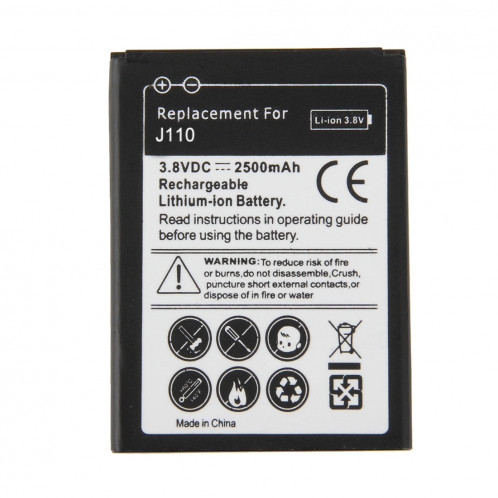 Pour batterie rechargeable Li-ion Galaxy J1 Ace / J110 2500mAh (Noir) SH367B1852-04