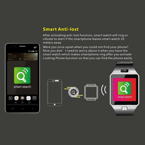 Otium Gear S 2G Smart Watch Téléphone, Anti-Perdu / Podomètre / Moniteur de sommeil, MTK6260A 533 MHz, Bluetooth / Appareil photo (Noir) SO650B270-022