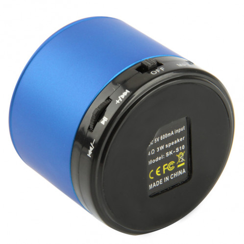 S10 Mini haut-parleur Bluetooth, batterie rechargeable intégrée, prise en charge de l'appel mains libres (bleu) SH61BE404-06