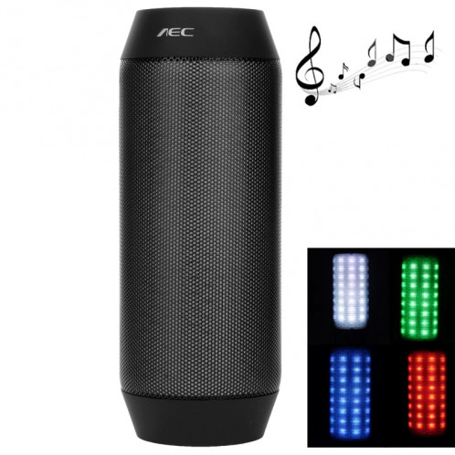 Haut-parleur portable Bluetooth AEC BQ-615 Pulse avec émission de lumière LED intégrée et micro, pour iPhone, Galaxy, Sony, Lenovo, HTC, Huawei, Google, LG, Xiaomi, autres smartphones et tous les périphériques SH203B1613-013