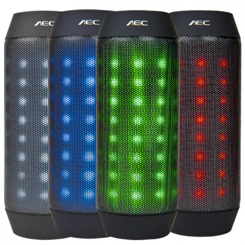 Haut-parleur portable Bluetooth AEC BQ-615 Pulse avec émission de lumière LED intégrée et micro, pour iPhone, Galaxy, Sony, Lenovo, HTC, Huawei, Google, LG, Xiaomi, autres smartphones et tous les périphériques SH203B1613-013